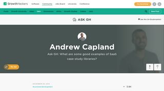 Ask GH: What are some good examples of SaaS case-study libraries? -