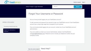 Forgot Your Username or Password – Home