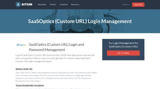 SaaSOptics (Custom URL) Login Management - Team Password ...