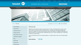 Online Personal Banking | Sabadell Bank - Banco Sabadell