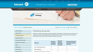 Sabadell Personal Checking Account | Online Checking Account ...