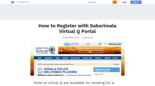 How to Register with Sabarimala Virtual Q Portal - EnteCity.Com