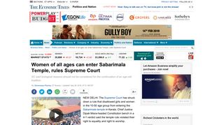 Sabarimala Temple Case/Verdict: Supreme Court allows all women to ...