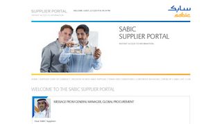 SABIC Supplier Portal: Home