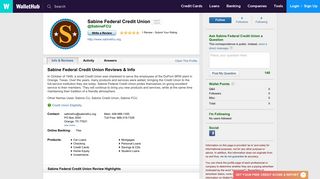Sabine Federal Credit Union Reviews - WalletHub