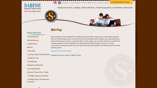 Bill Pay : Sabine Credit Union - Sabine FCU