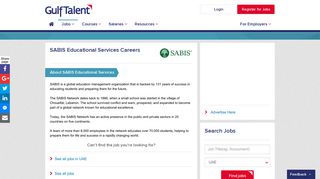 SABIS Educational Services Careers & Jobs | GulfTalent