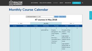 Courses - REALTOR® Academy | Monthly Course Calendar