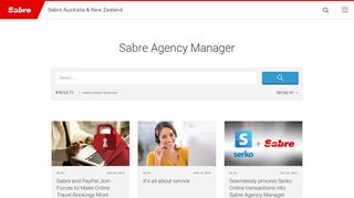 sabre agency manager « Sabre Australia & New Zealand