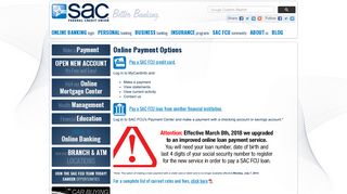 Online Payment Options | SAC Federal Credit Union