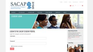 Login to the SACAP Student Portal