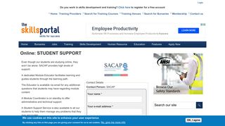 Online: STUDENT SUPPORT - Skills Portal