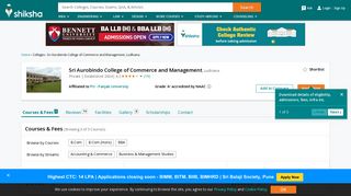 Sri Aurobindo College of Commerce and Management ... - Shiksha.com
