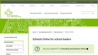 Schools Online - SACE Board of South Australia