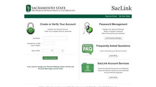 SacLink Accounts and Passwords
