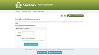 Login Here - SACNAS Opportunities Board