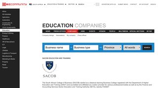 Sacob Education and Training - Bizcommunity.com