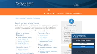 Employment - Sacramento County
