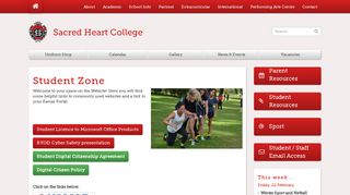 Sacred Heart College: Student Zone