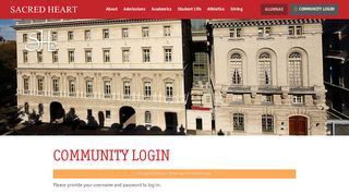 Community Login - Convent of the Sacred Heart