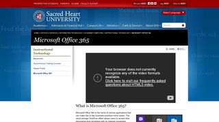 Microsoft Office 365 | Sacred Heart University Connecticut