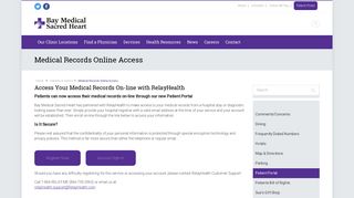Medical Records Online Access | Bay Medical Sacred Heart | Panama ...