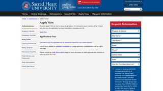 Apply Now | Sacred Heart University Online