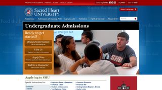 Undergraduate Admissions | Sacred Heart University Connecticut