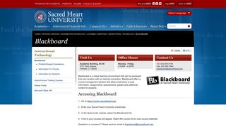 Blackboard | Sacred Heart University Connecticut