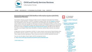Statewide Automated Child Welfare Information System (SACWIS ...