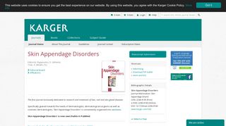 Skin Appendage Disorders - Home - Karger Publishers