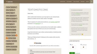 Text Emoticons - Gomotes