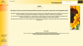 SADA - Member Login - The Seasonal Affective Disorder Association