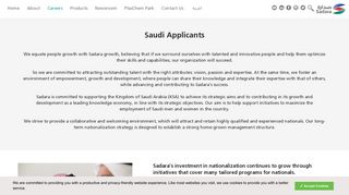 Saudi Applicants - Sadara Chemical Company