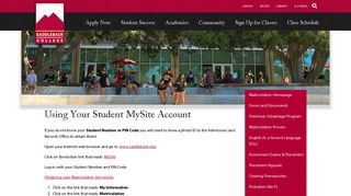 Using Your Student MySite Account | Saddleback College