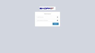 I forgot my password - SADPA | Log in