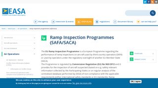 Ramp Inspection Programmes (SAFA/SACA) | EASA