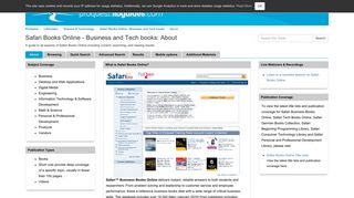 About - Safari Books Online - Business and Tech books - LibGuides at ...