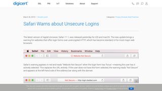 Safari Warns about Insecure Logins | DigiCert Blog
