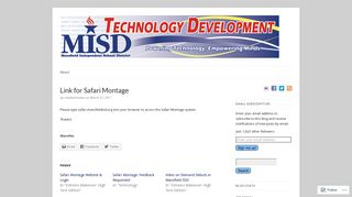 Link for Safari Montage | MISD TechNotes