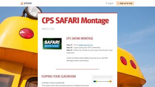 CPS SAFARI Montage | Smore Newsletters