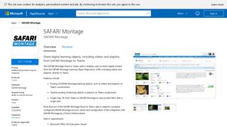 SAFARI Montage - Microsoft AppSource