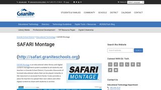 SAFARI Montage - Granite School District