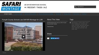 Forsyth County Schools use SAFARI Montage for LOR — SAFARI ...
