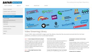 Video Streaming Library - SAFARI Montage