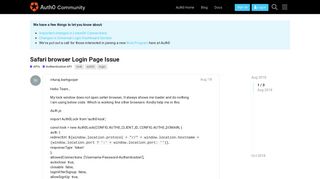 Safari browser Login Page Issue - Auth0 Community