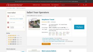 Safari Tour Operators & Travel Agents for Africa (A-Z ... - SafariBookings