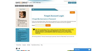 Safe2Drive Online Traffic and Defensive Driving School - Forgot ...