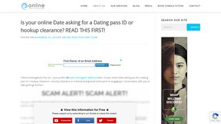 Is your online Date asking for a Dating pass ID or hookup clearance ...