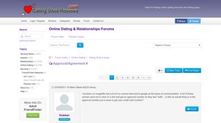 Approval/Agreement # - Dating Sites Reviews